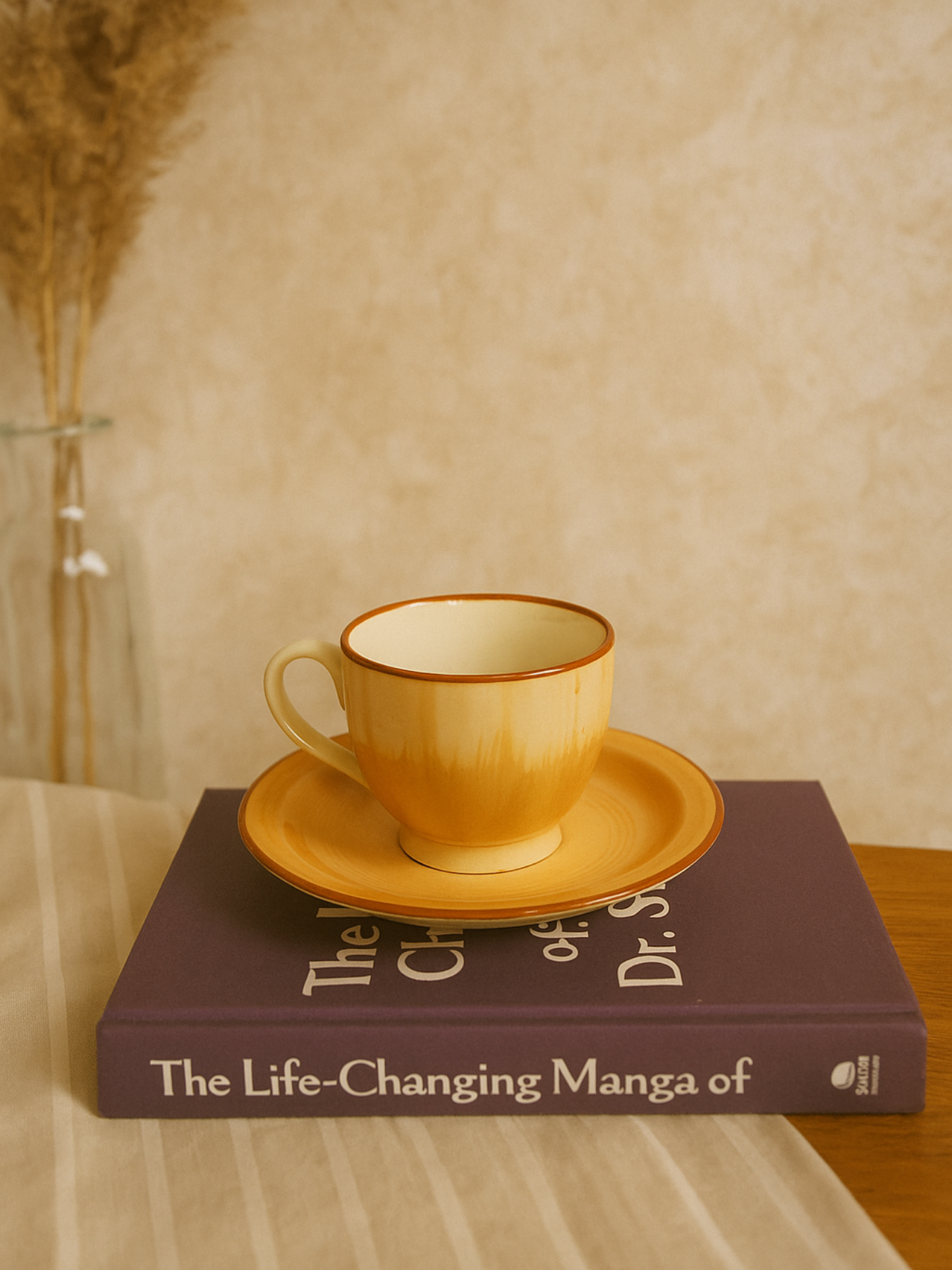 Elegant Ceramic Cup & Saucer Set of 1