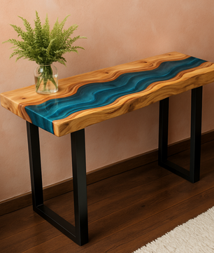 Live Edge Wood Epoxy Resin Table