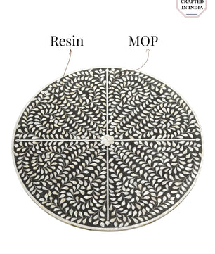 Trinity Mother of Pearl Inlay Round Coffee Table
