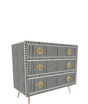 Inlay Chest of Drawers - Chevron