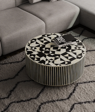 Philly Inlay Round Coffee Table - Kingsley