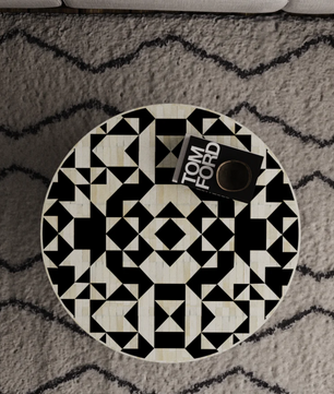 Philly Inlay Round Coffee Table - Kingsley