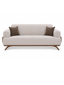 Rivano Modern Suede Fabric 3 Seater Sofa with Solid Wood Base