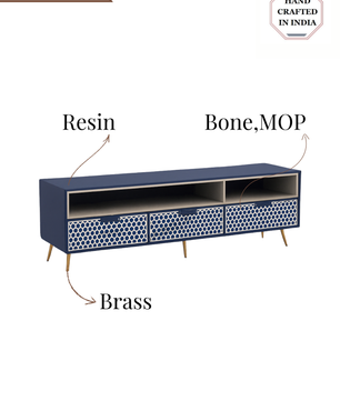 Inlay Media Unit with Drawers - Targua