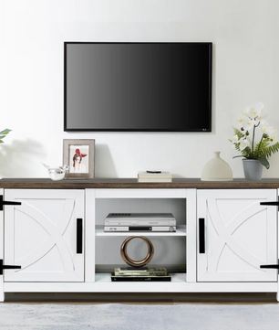 Modern White  TV Stand Cabinet