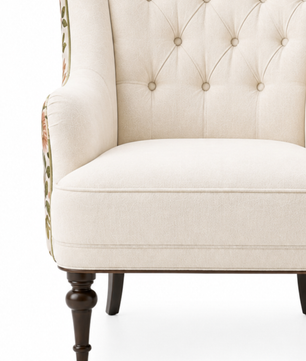 Floréa Ivory Wing Accent Chair
