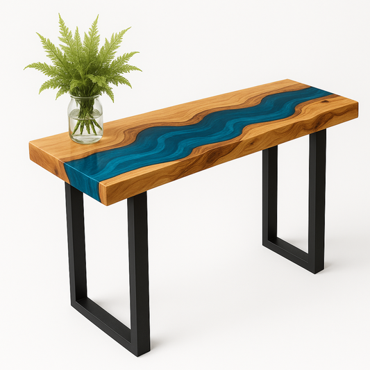 Live Edge Wood Epoxy Resin Table