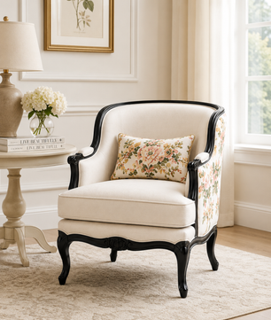 Zoria Floral Wing Accent Chair