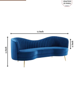 Vermont Upholstered Curved Sofa