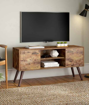 Modern Wood TV Unit