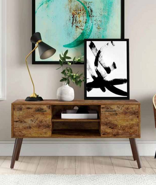 Modern Wood TV Unit