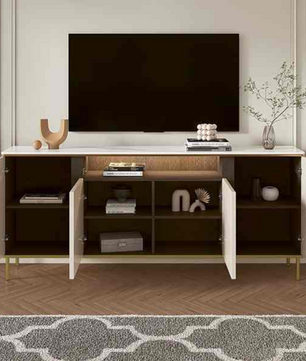 Modern Stone Cabinet TV Stand