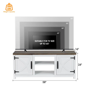 Modern White  TV Stand Cabinet