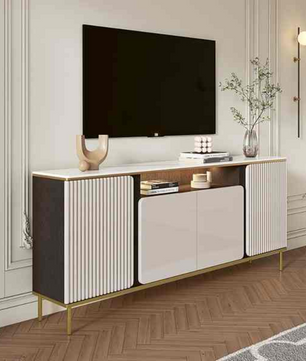 Modern Stone Cabinet TV Stand