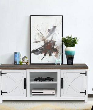 Modern White  TV Stand Cabinet