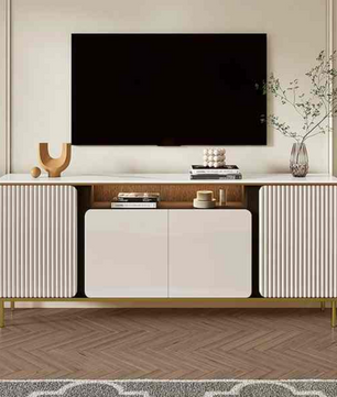 Modern Stone Cabinet TV Stand