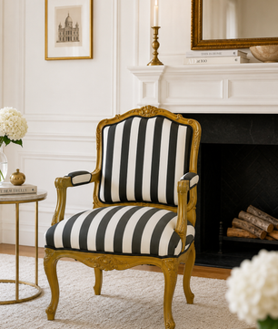 Fernlily Maharaja Chair - Black & White