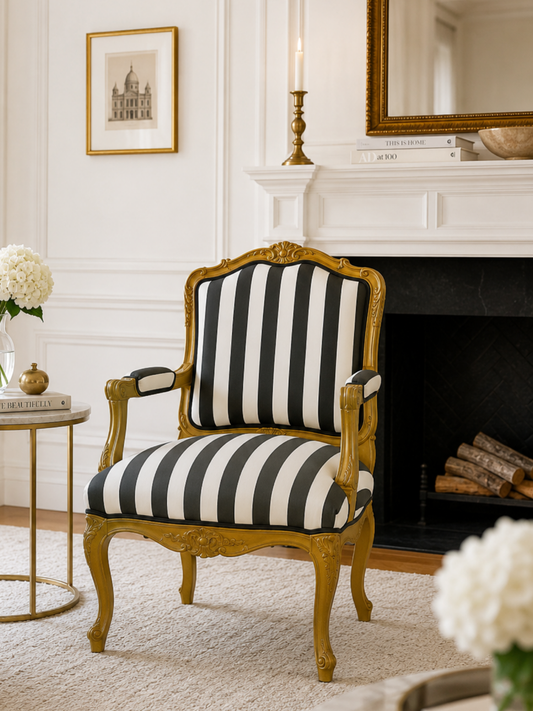 Fernlily Maharaja Chair - Black & White