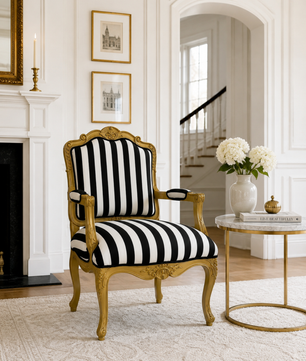 Fernlily Maharaja Chair - Black & White