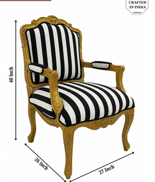 Fernlily Maharaja Chair - Black & White