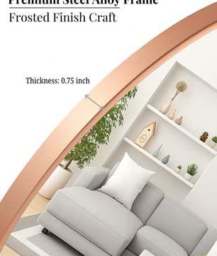 Rosegold Round Mirror