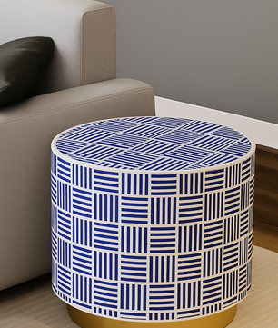 Inlay Round Side Table-