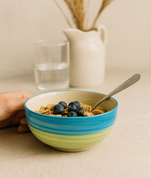 Sunset Stripe Ceramic Bowl
