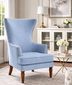Elysian Velvet Wingback Accent Chair