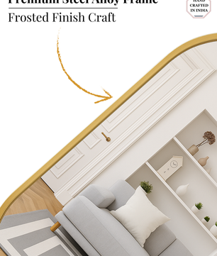 Classic Oblong Mirror- Gold