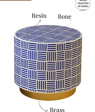 Inlay Round Side Table-