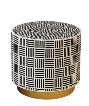 Inlay Round Side Table-