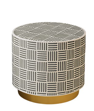 Inlay Round Side Table-