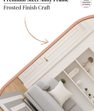 Classic Oblong Mirror- Rosegold