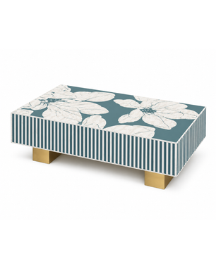 Inlay Luxom Hibiscus Rectangular Coffee Table