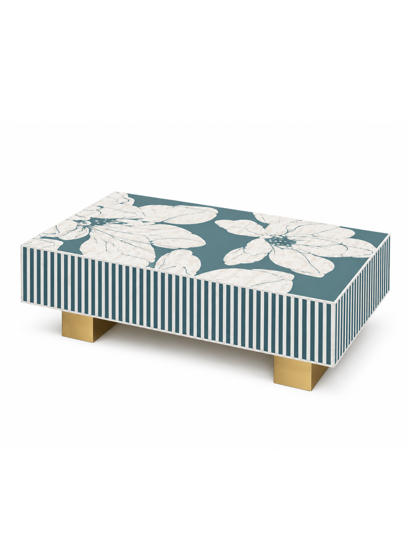 Inlay Luxom Hibiscus Rectangular Coffee Table