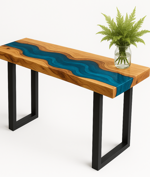 Live Edge Wood Epoxy Resin Table