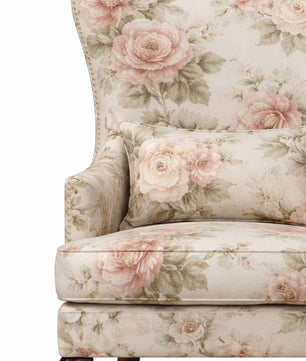 Zenlyx Premium Floral Wingback Accent Chair