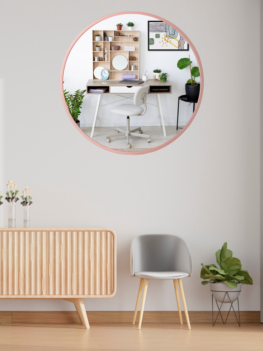 Rosegold Round Mirror