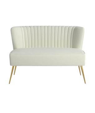 Velvet 2-Seat Armless Loveseat