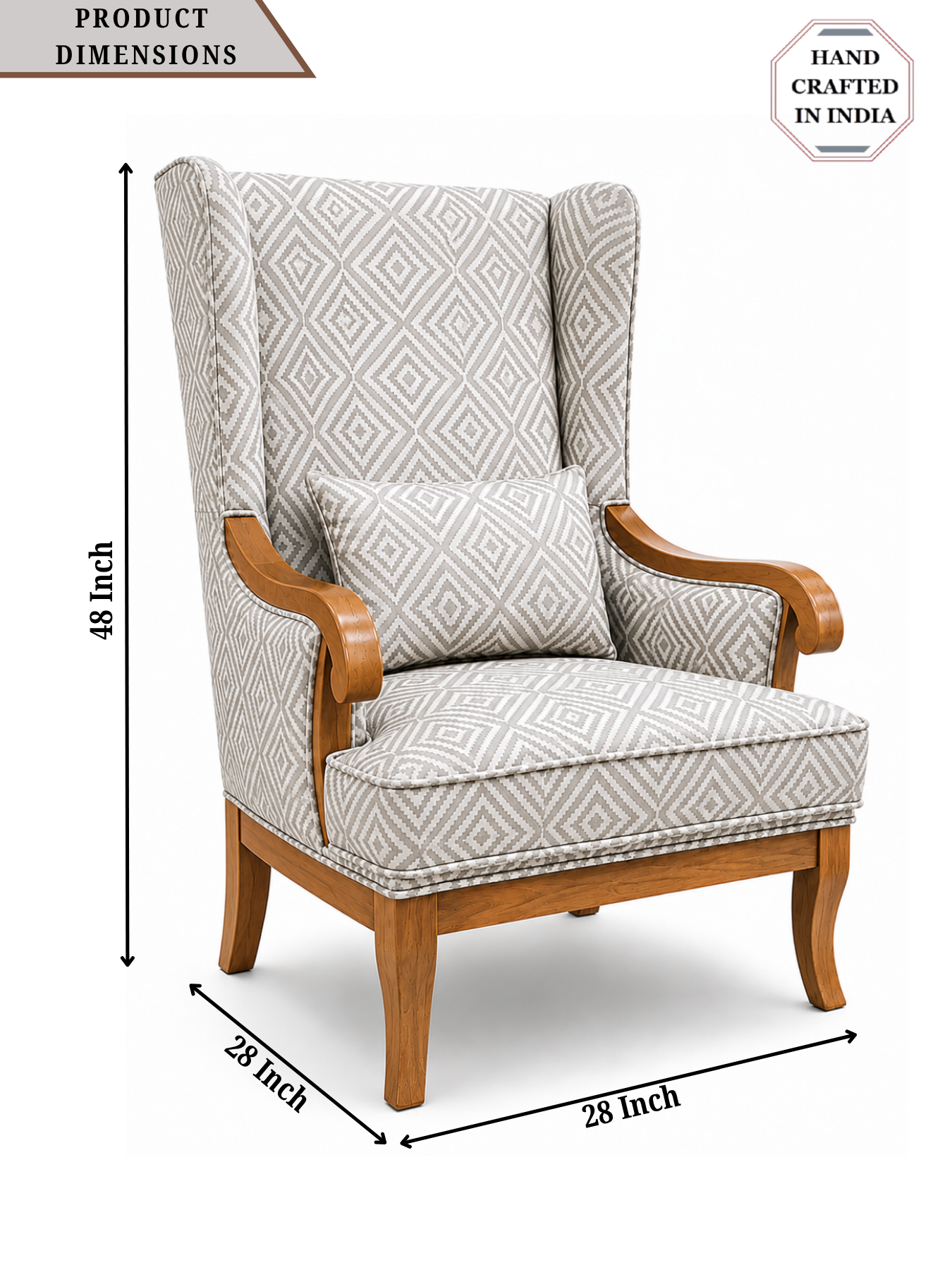 Aurela Premium Wingback Lounge Chair