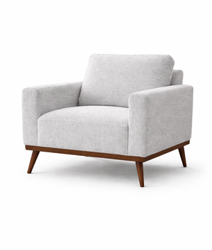 Zolara Teakwood Accent Chair with Premium Velvet Upholstery