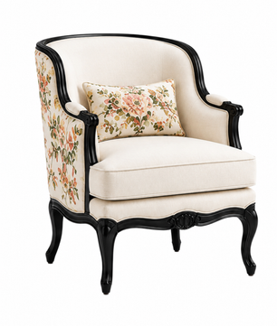 Zoria Floral Wing Accent Chair