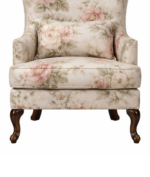 Zenlyx Premium Floral Wingback Accent Chair