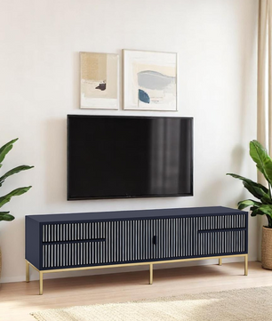 Inlay Media Unit with Drawers - Waterfall