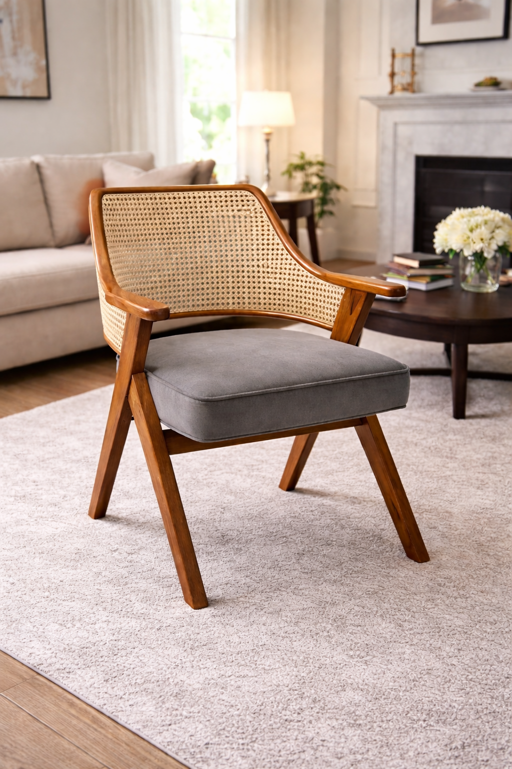 Veloura Mid-Century Accent Chair