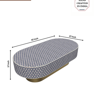 Inlay Jordan Oval Shape Coffee Table - Targua