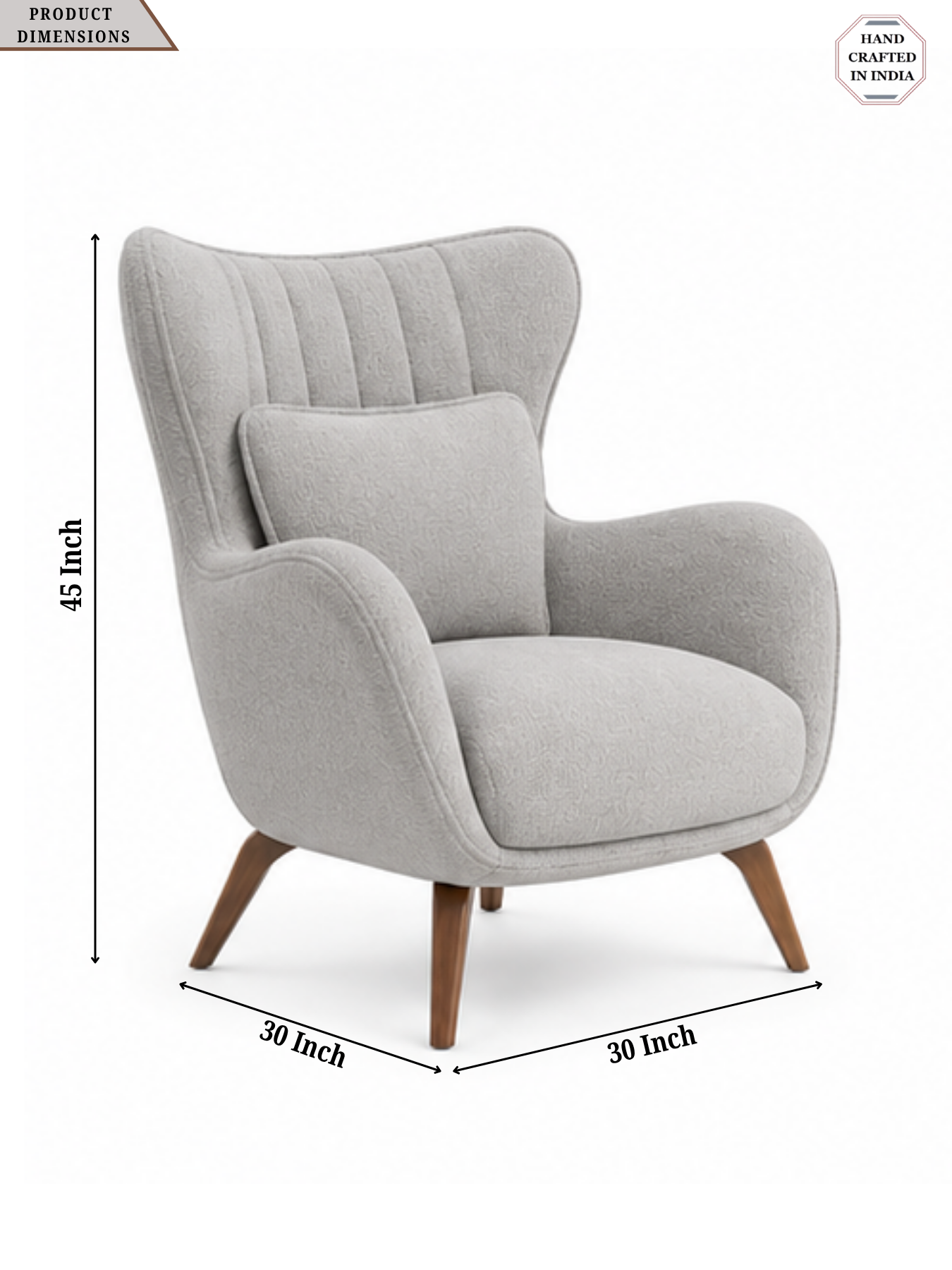 Elegant wingback chair