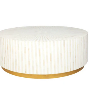 Inlay Round Coffee Table- Makayla