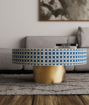 Inlay Round Coffee Table- Liza