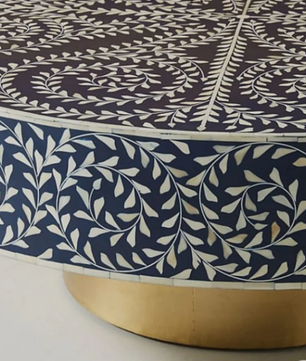 Inlay Round Coffee Table- Cleo